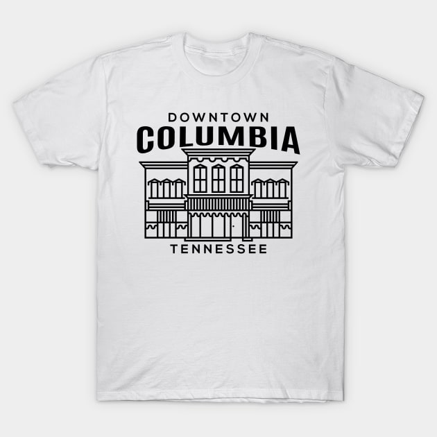 Downtown Columbia TN T-Shirt by HalpinDesign